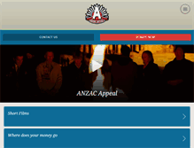 Tablet Screenshot of anzacappeal.com.au